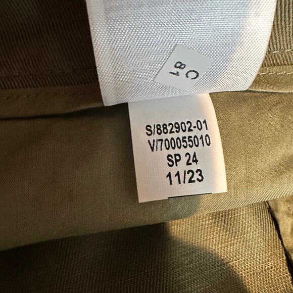 Banana Republic Seahaven Straight Italian Cotton Linen Pant Olive Green 14 - Picture 8 of 11
